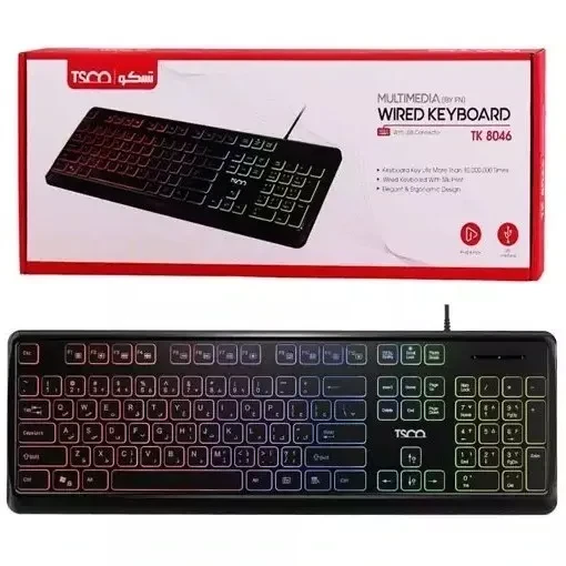 کیبورد تسکو tk 8046 rgb