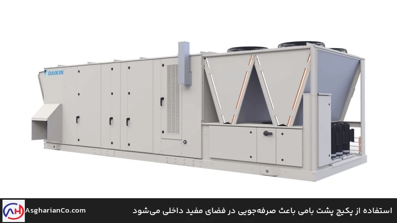 استفاده از پکیج پشت بامی باعث صرفه&zwnj;جویی در فضای مفید داخلی می&zwnj;شود
