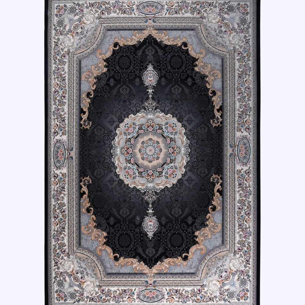 فرش طرح همتا سرمه‌ای 1200 شانه