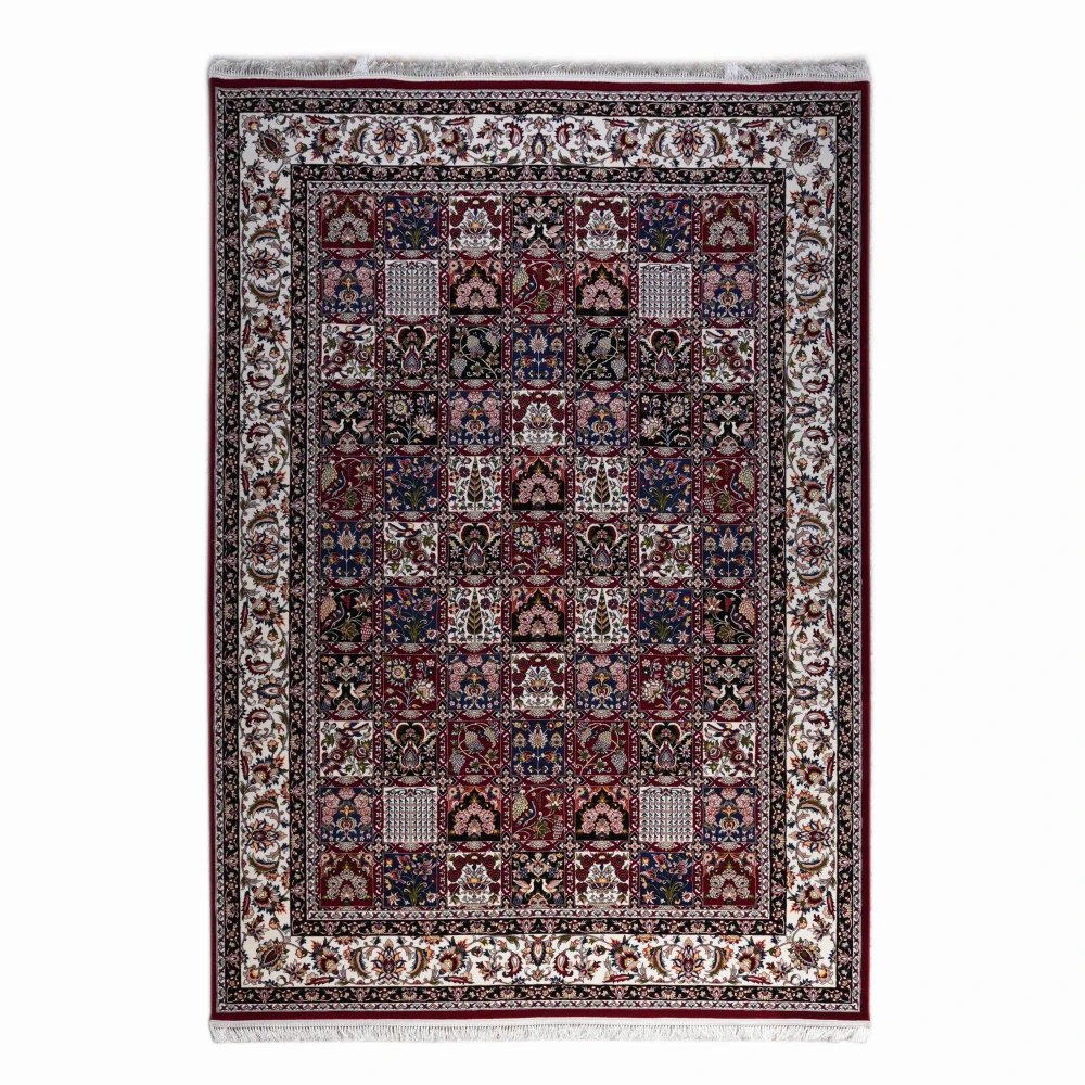 فرش طرح خشتی قرمز 700 شانه