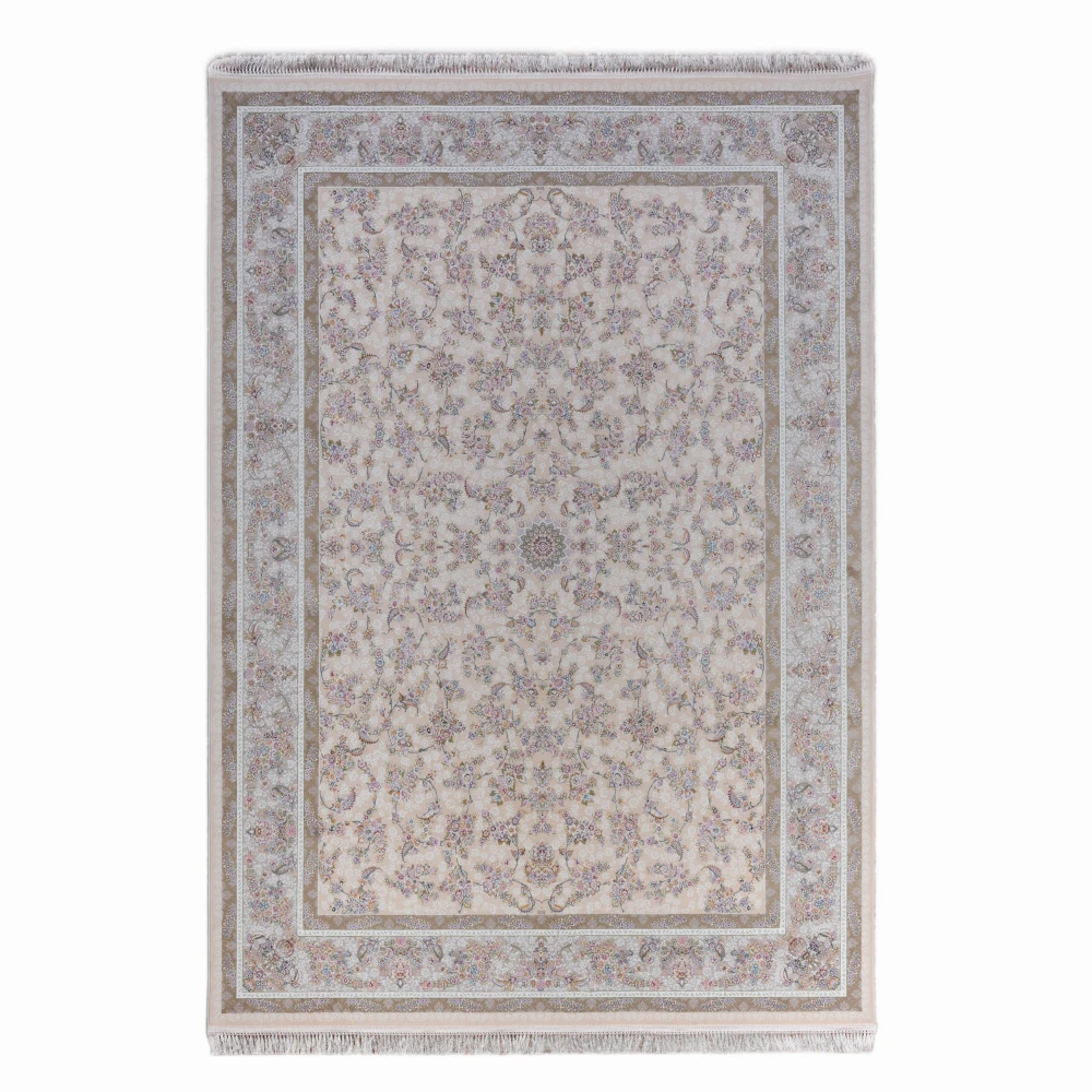 فرش طرح مروارید کرم 1200 شانه تبریز برجسته