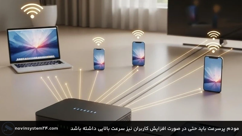مودم پرسرعت باید حتی در صورت افزایش کاربران نیز سرعت بالایی داشته باشد