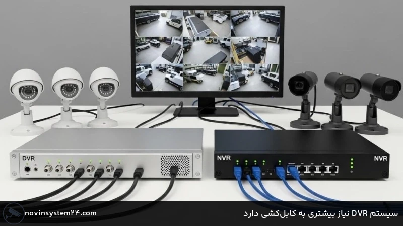 سیستم DVR نیاز بیشتری به کابل&zwnj;کشی دارد