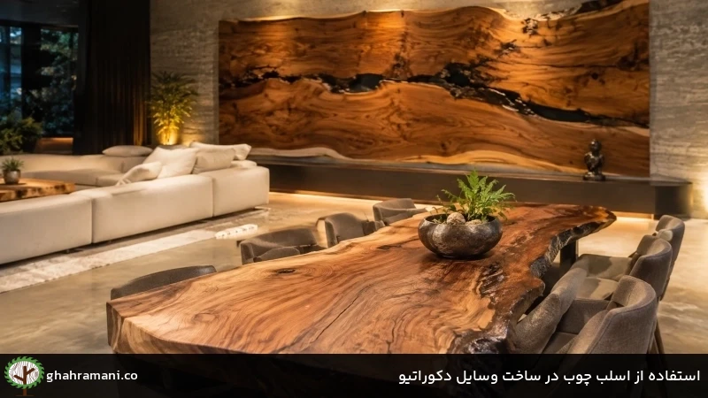 استفاده از اسلب چوب در ساخت وسایل دکوراتیو
