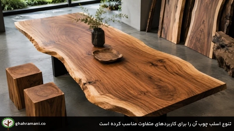 تنوع اسلب چوب آن را برای کاربردهای متفاوت مناسب کرده است
