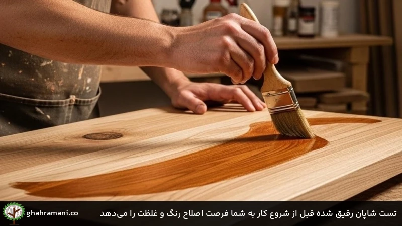 تست شاپان رقیق شده قبل از شروع کار به شما فرصت اصلاح رنگ و غلظت را می&zwnj;دهد