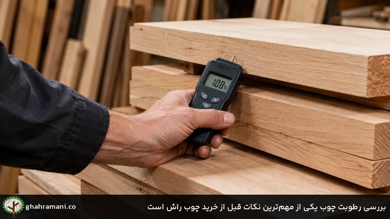 بررسی رطوبت چوب یکی از مهم&zwnj;ترین نکات قبل از خرید چوب راش است