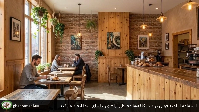 استفاده از لمبه چوبی نراد در کافهها محیطی آرام و زیبا برای شما ایجاد میکند استفاده از لمبه چوبی نراد در کافهها محیطی آرام و زیبا برای شما ایجاد میکند