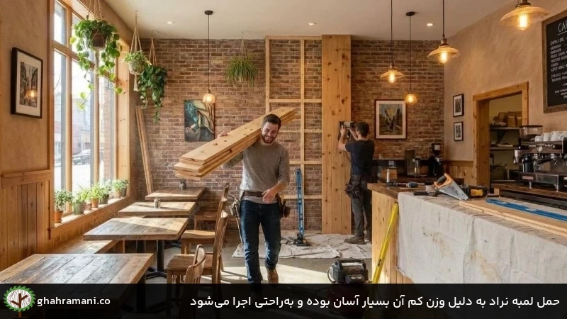 حمل لمبه نراد به دلیل وزن کم آن بسیار آسان بوده و بهراحتی اجرا میشود حمل لمبه نراد به دلیل وزن کم آن بسیار آسان بوده و بهراحتی اجرا میشود