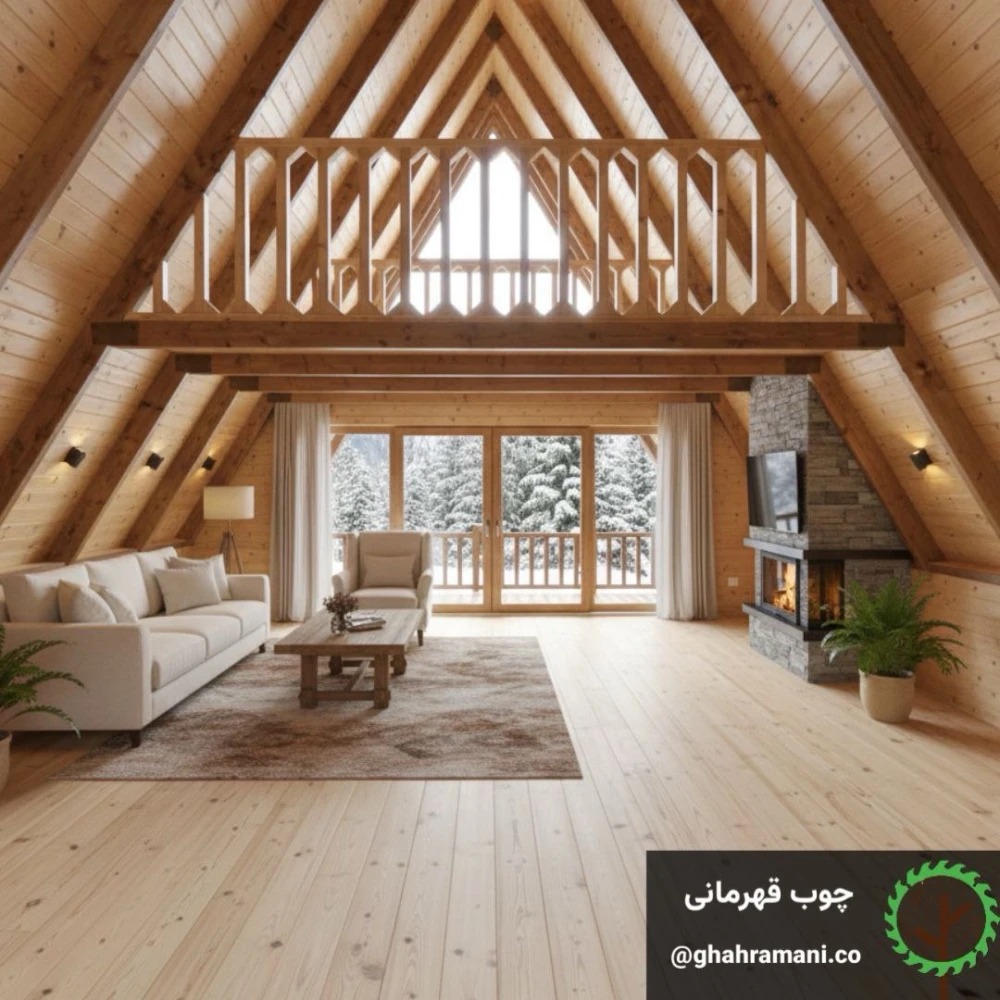 پنل پارکتی نیم به نیم نراد | ضخامت 19 mm – عرض 142 mm – طول 6000 mm