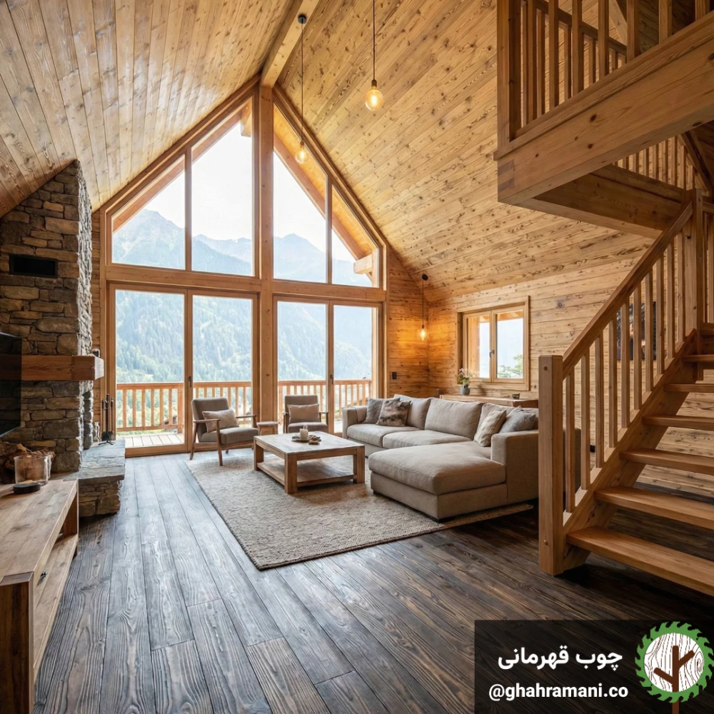  پنل پارکتی سندبلاست نراد 6000*142*25 میلی متر