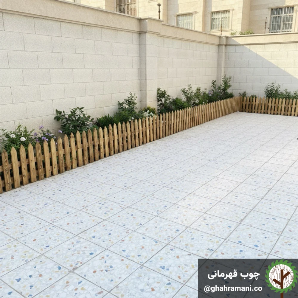 پرچین چوبی سندبلاست طلایی 