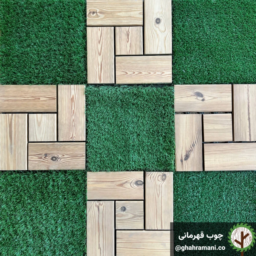 تایل ترموود 5 تکه برمودا | ابعاد 300×300×18 میلی‌متر