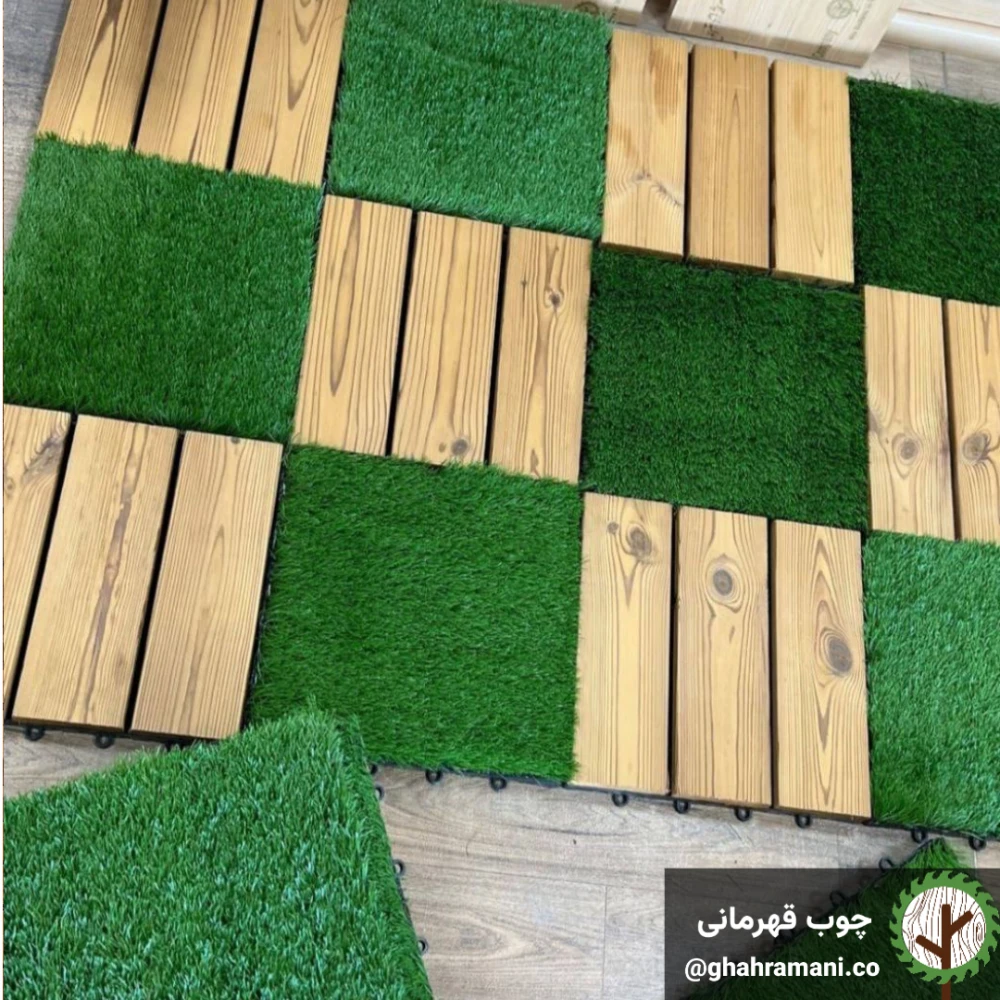 تایل چمن مصنوعی 300*300*25 میلیمتر