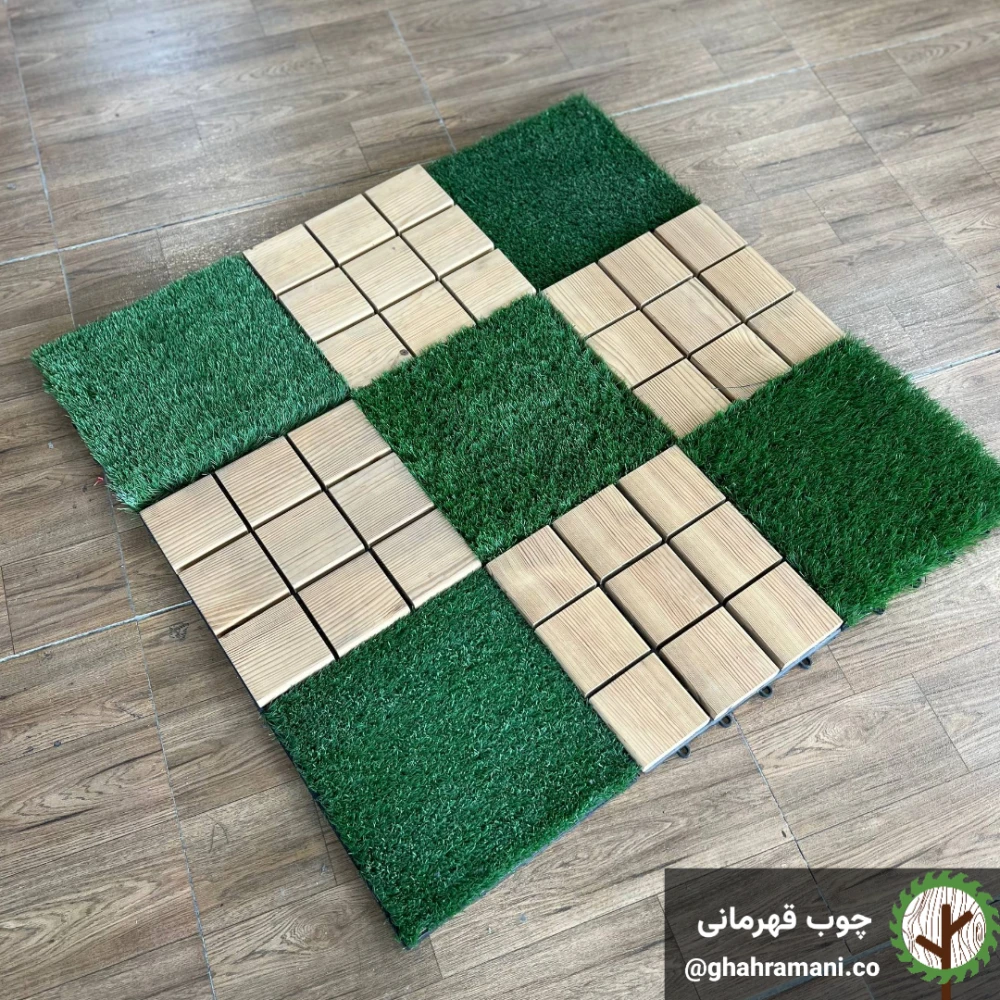 تایل چمن مصنوعی 300*300*25 میلیمتر