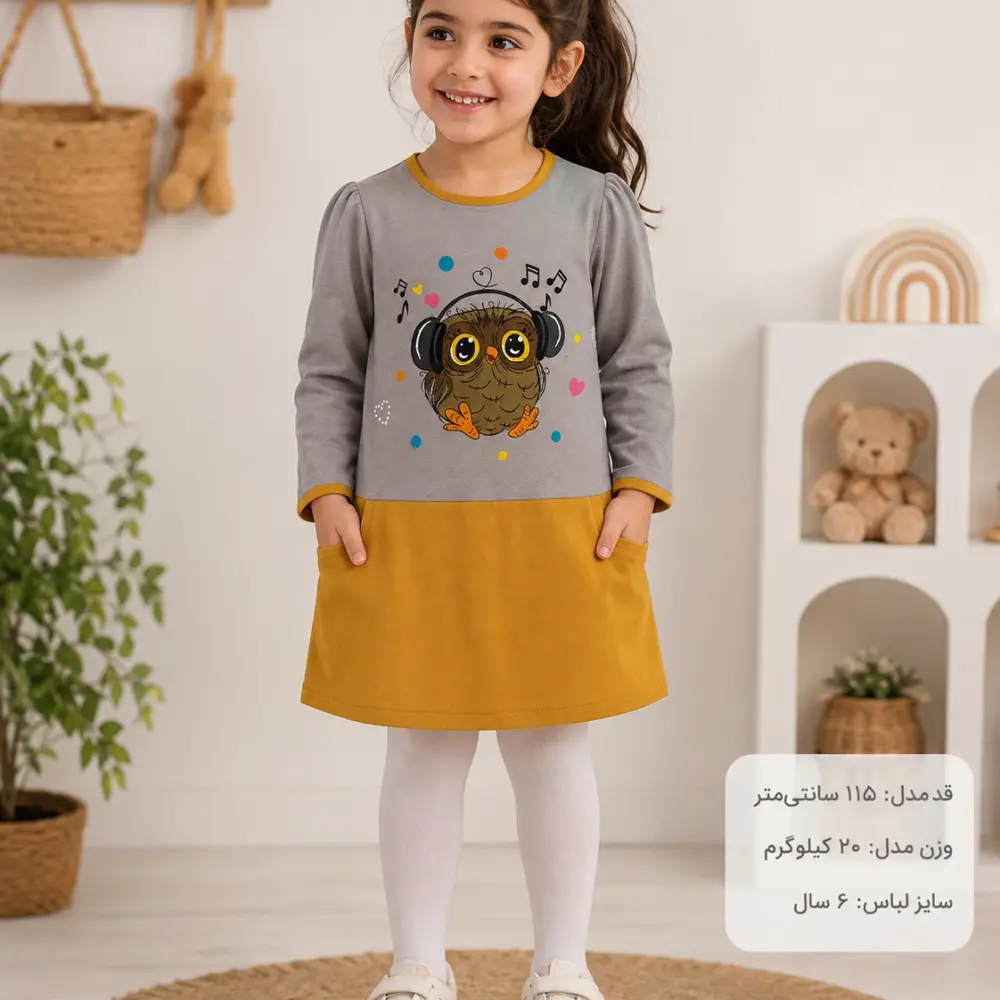 تونیک دخترانه با نقاشی روی پارچه