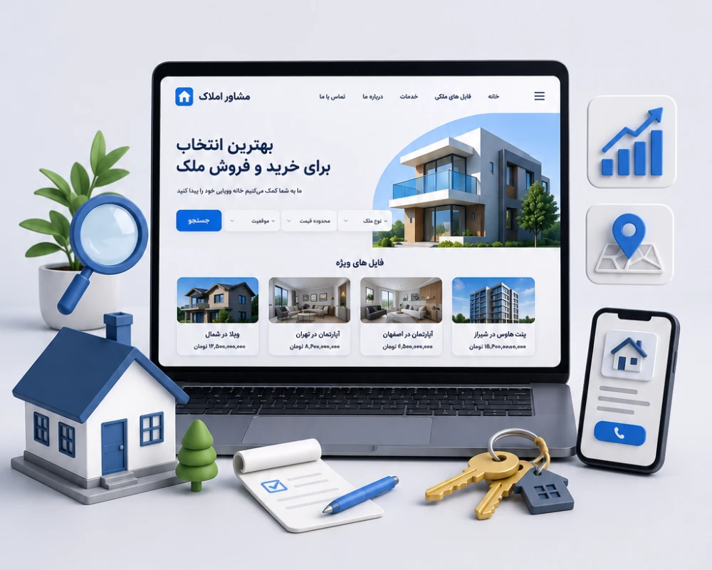 راهنمای طراحی و راه‌اندازی سایت برای مشاوران املاک