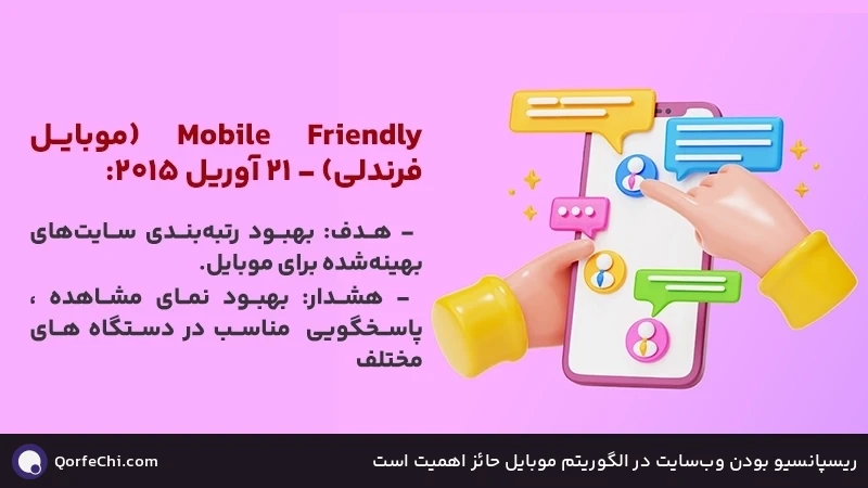 ریسپانسیو بودن وبسایت در الگوریتم موبایل حائز اهمیت است ریسپانسیو بودن وبسایت در الگوریتم موبایل حائز اهمیت است