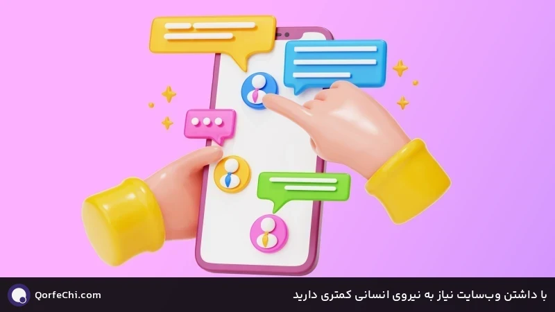 با داشتن وب&zwnj;سایت نیاز به نیروی انسانی کمتری دارید