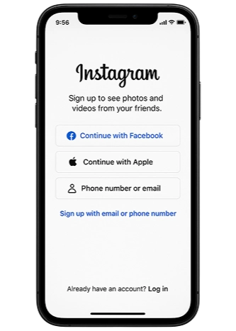 کلیک روی Sign up یا Create new account کلیک روی Sign up یا Create new account