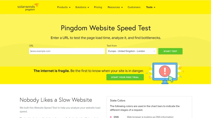 ابزار Pingdom Speed Test برای تست سرعت وب&zwnj;سایت