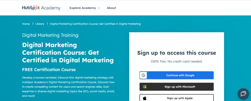 HubSpot Academy – Digital Marketing Certification Course HubSpot Academy – Digital Marketing Certification Course