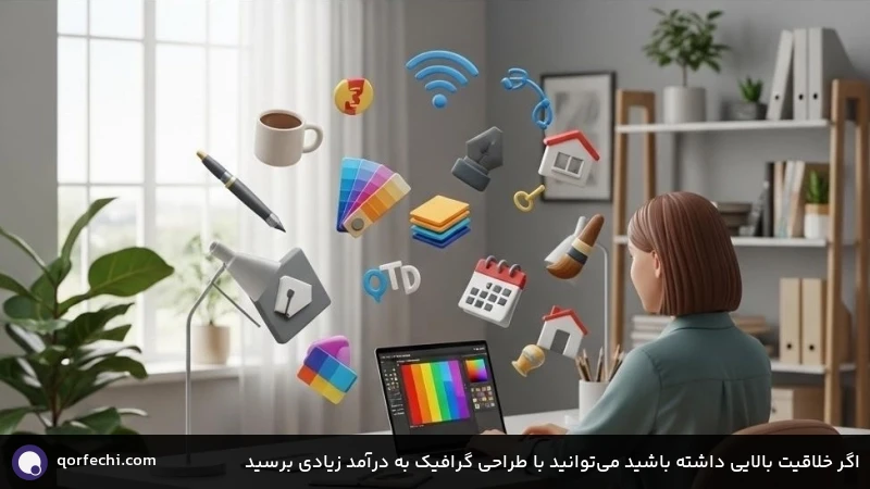اگر خلاقیت بالایی داشته باشید میتوانید با طراحی گرافیک به درآمد زیادی برسید اگر خلاقیت بالایی داشته باشید میتوانید با طراحی گرافیک به درآمد زیادی برسید