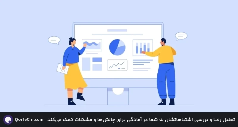 تحلیل رقبا و بررسی اشتباهاتشان به شما در آمادگی برای چالشها و مشکلات کمک میکند تحلیل رقبا و بررسی اشتباهاتشان به شما در آمادگی برای چالشها و مشکلات کمک میکند