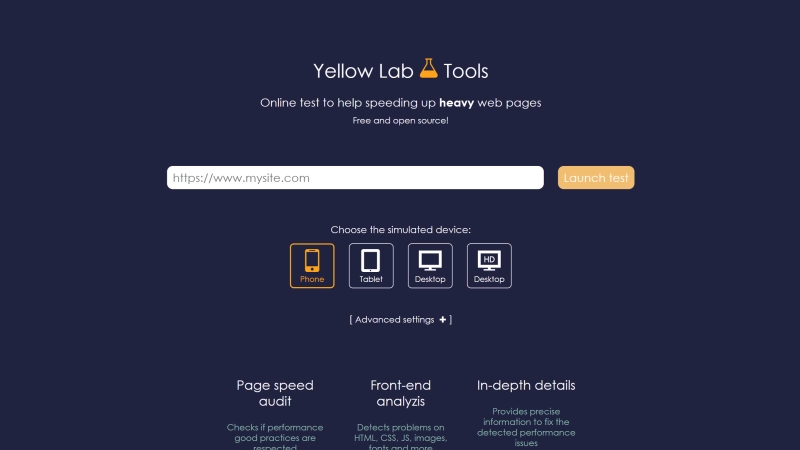 ابزار Yellow Lab برای تست سرعت وب&zwnj;سایت