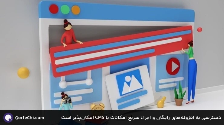 دسترسی به افزونه&zwnj;های رایگان و اجراء سریع امکانات با CMS امکان&zwnj;پذیر است