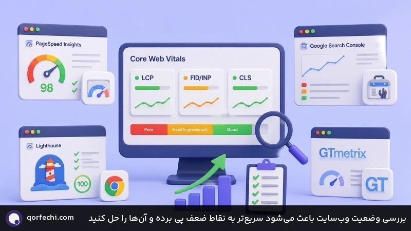 بررسی وضعیت وب&zwnj;سایت باعث می&zwnj;شود سریع&zwnj;تر به نقاط ضعف پی برده و آن&zwnj;ها را حل کنید