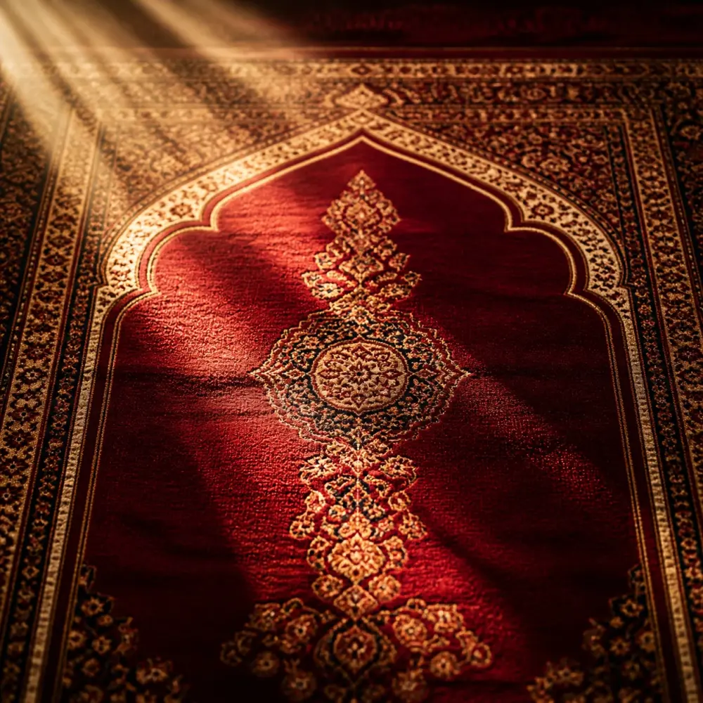  انرژی و شور معنوی با فرش سجاده‌ای قرمز؛ راهنمای خرید و انتخاب