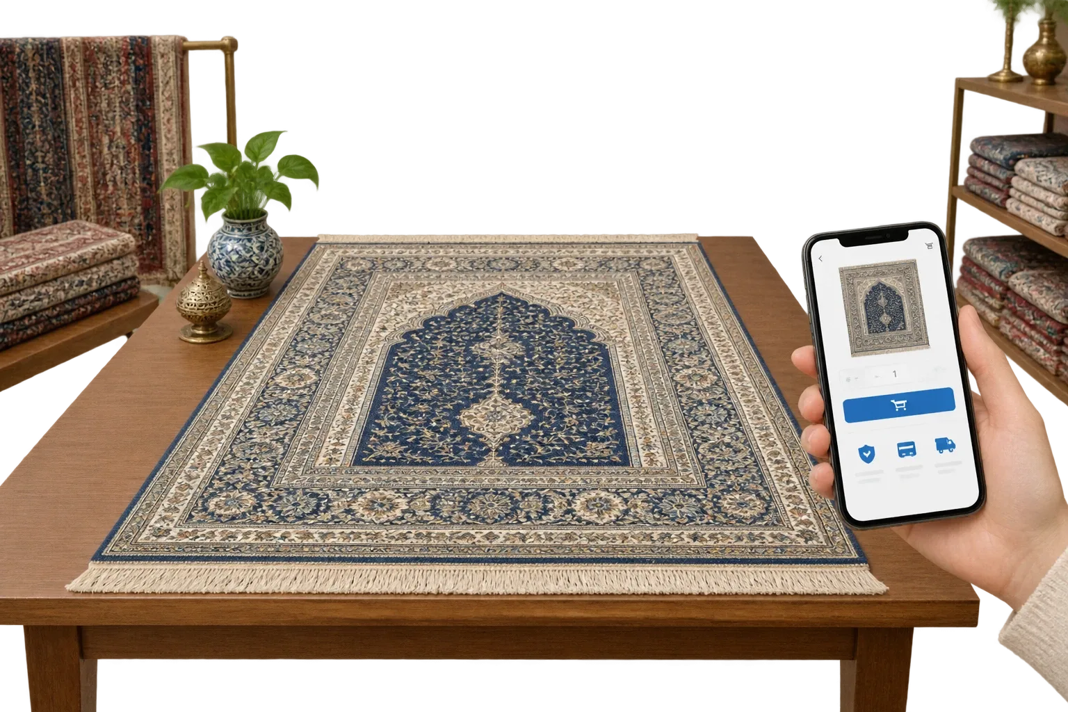 خرید سجاده فرش اینترنتی، مراحل سفارش، پرداخت و ارسال