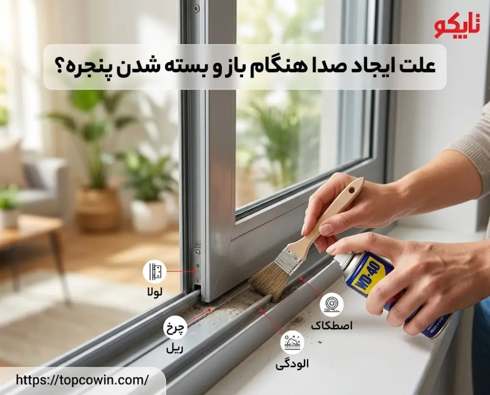 علت ایجاد صدا هنگام باز و بسته شدن پنجره چیست؟