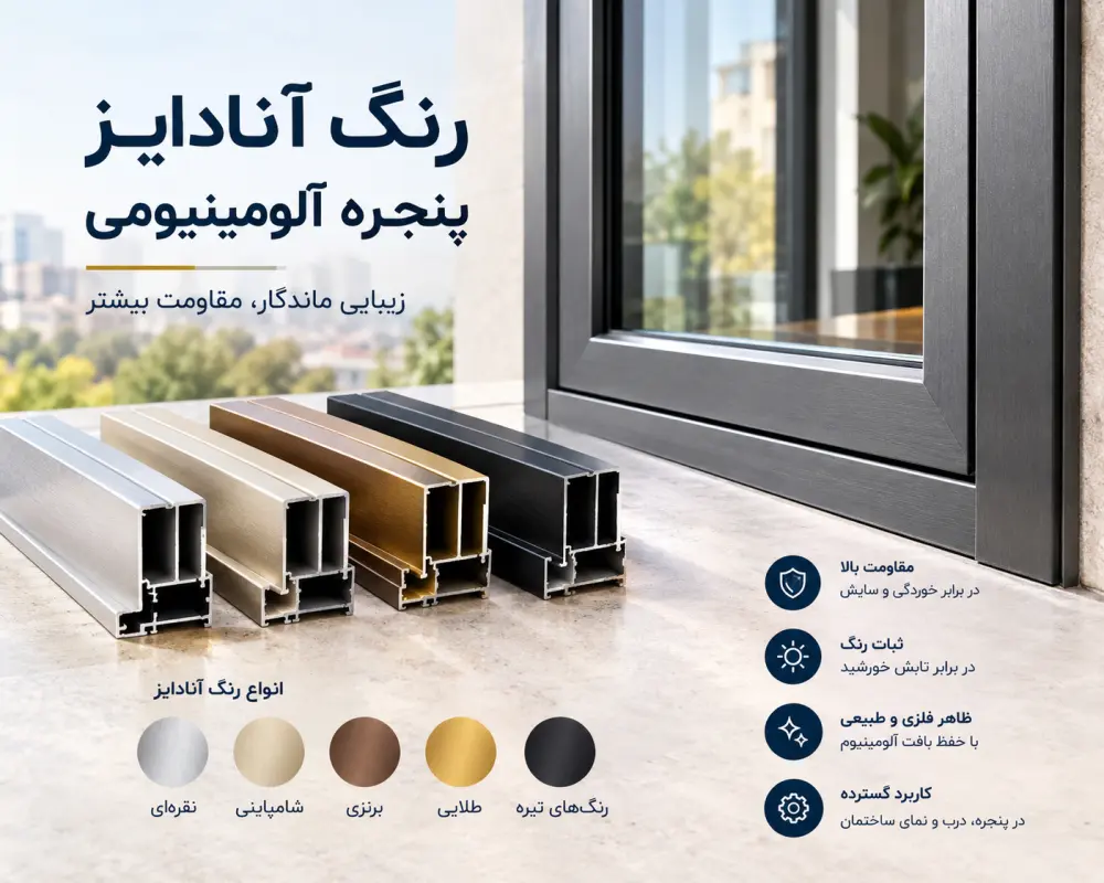 رنگ آنادایز پنجره آلومینیومی چیست و چه کاربردی دارد؟