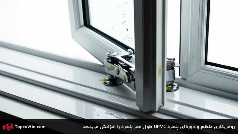 روغنکاری منظم و دورهای پنجره UPVC طول عمر پنجره را افزایش میدهد روغنکاری منظم و دورهای پنجره UPVC طول عمر پنجره را افزایش میدهد
