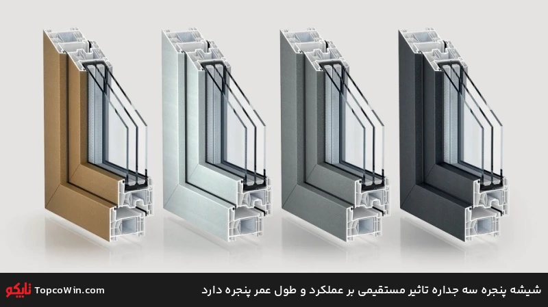 شیشه پنجره سه جداره تاثیر مستقیمی بر عملکرد و طول عمر پنجره دارد