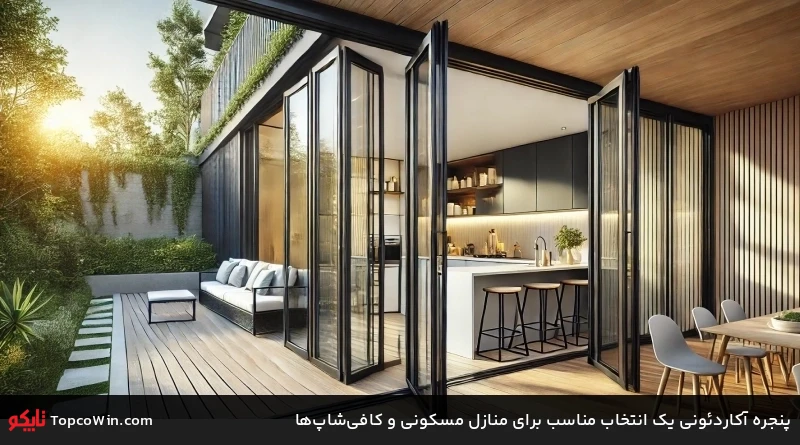 پنجره آکاردئونی یک انتخاب مناسب برای منازل مسکونی و کافی&zwnj;شاپ&zwnj;ها