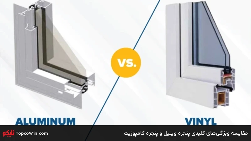 مقایسه ویژگی&zwnj;های کلیدی پنجره وینیل و پنجره کامپوزیت