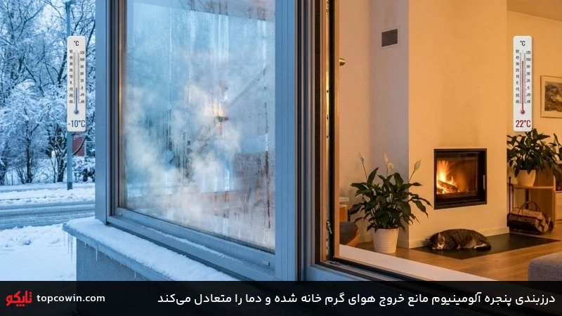 درزبندی پنجره آلومینیوم مانع خروج هوای گرم خانه شده و دما را متعادل میکند درزبندی پنجره آلومینیوم مانع خروج هوای گرم خانه شده و دما را متعادل میکند