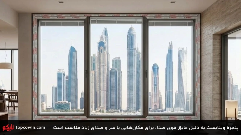 پنجره وینابست به دلیل عایق قوی صدا، برای مکانهایی با سر و صدای زیاد مناسب است پنجره وینابست به دلیل عایق قوی صدا، برای مکانهایی با سر و صدای زیاد مناسب است