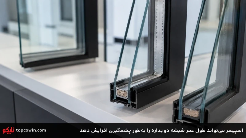 اسپیسر میتواند طول عمر شیشه دوجداره را بهطور چشمگیری افزایش دهد اسپیسر میتواند طول عمر شیشه دوجداره را بهطور چشمگیری افزایش دهد