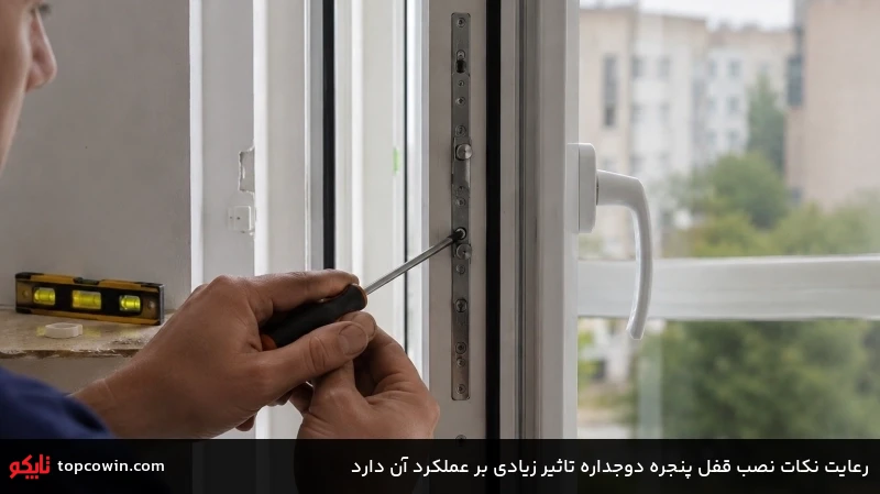 رعایت نکات نصب قفل پنجره دوجداره تاثیر زیادی بر عملکرد آن دارد رعایت نکات نصب قفل پنجره دوجداره تاثیر زیادی بر عملکرد آن دارد
