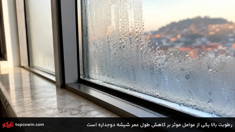 رطوبت بالا یکی از عوامل موثر بر کاهش طول عمر شیشه دوجداره است رطوبت بالا یکی از عوامل موثر بر کاهش طول عمر شیشه دوجداره است