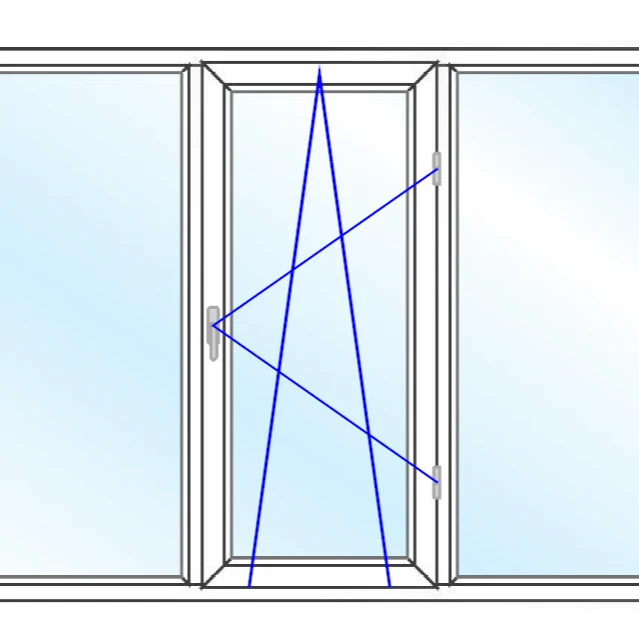 پنجره UPVC ویستابست 3 کاناله سه لنگه 2000 * 1500 mm