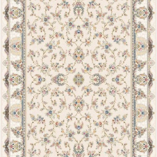 فرش وزراء 1200 شانه تراکم 3600 طرح ارغوان رنگ کرم